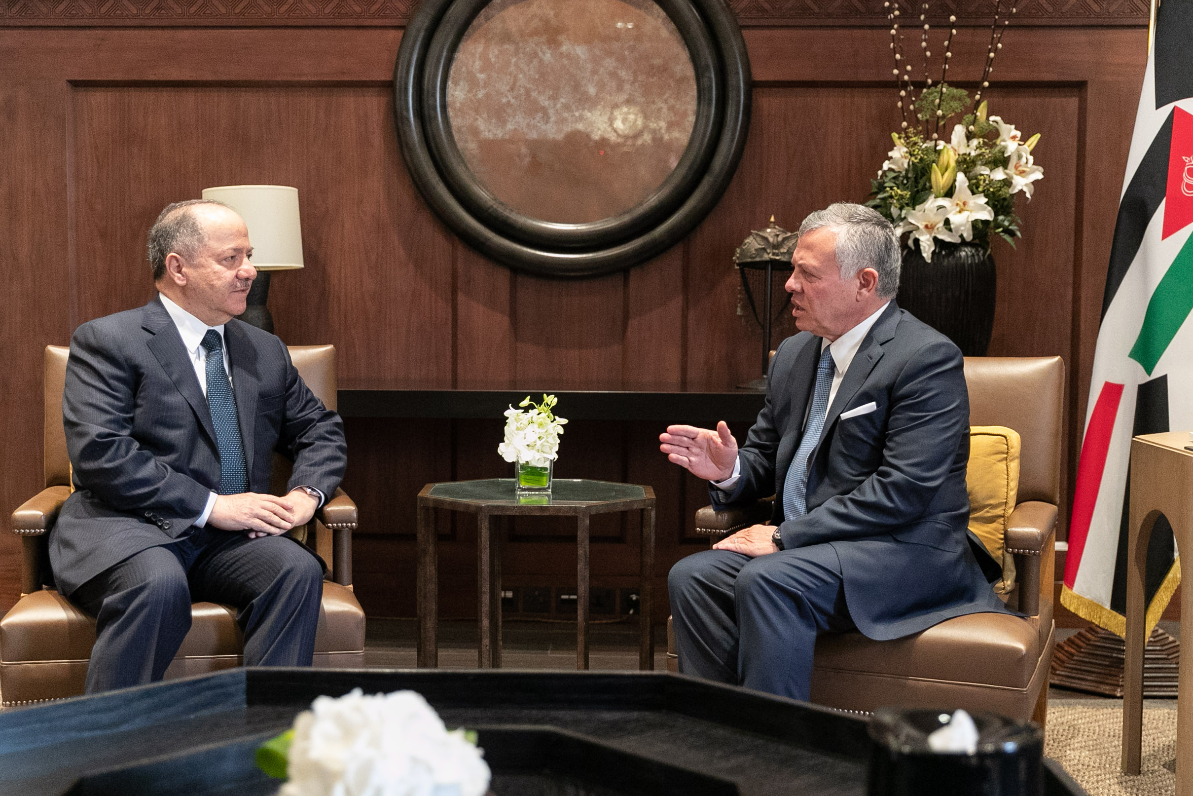 King meets former president of Kurdistan Region in Iraq | King Abdullah 